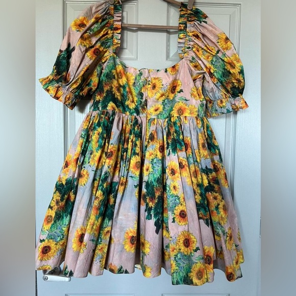 NWOT Selkie Dress - Monet Sunflowers Beach Day Dress - Size 1X - Picture 3 of 5